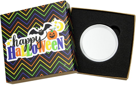 SilverTowne Natural Kraft Paper Gift Box with Happy Halloween Box Sleeve